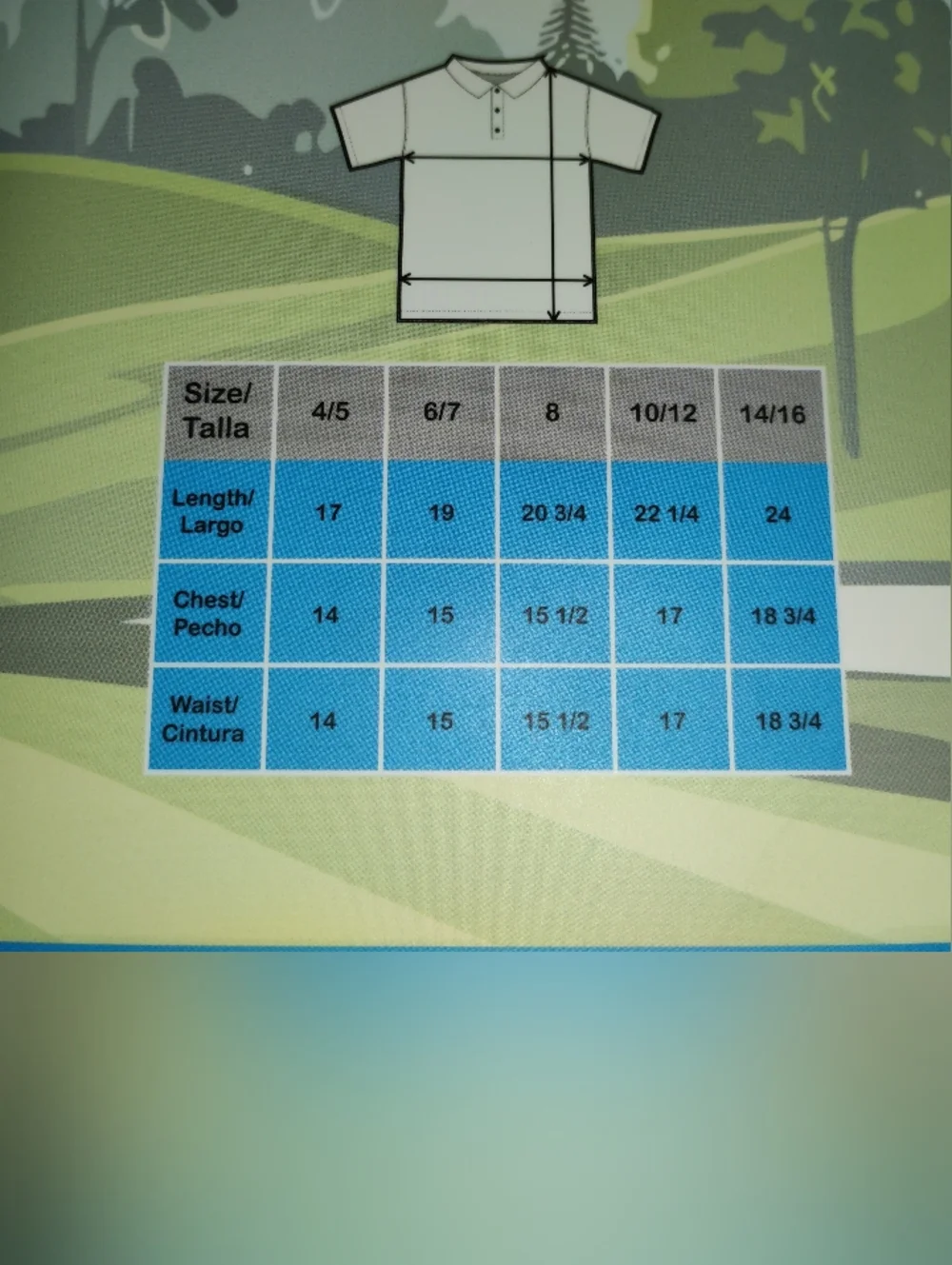 Birdie Bound Kids' Navy Performance Polo  Neon Beach All Over Print New 14/16 - Picture 3 of 3